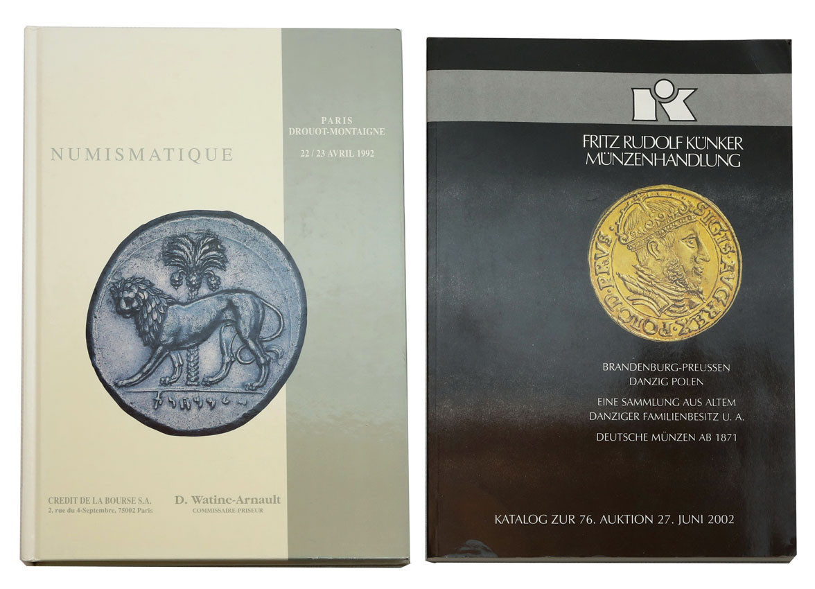 Katalogi aukcyjne: Kunker 76 (2002), Drot Paris (1992), zestaw w sztuk